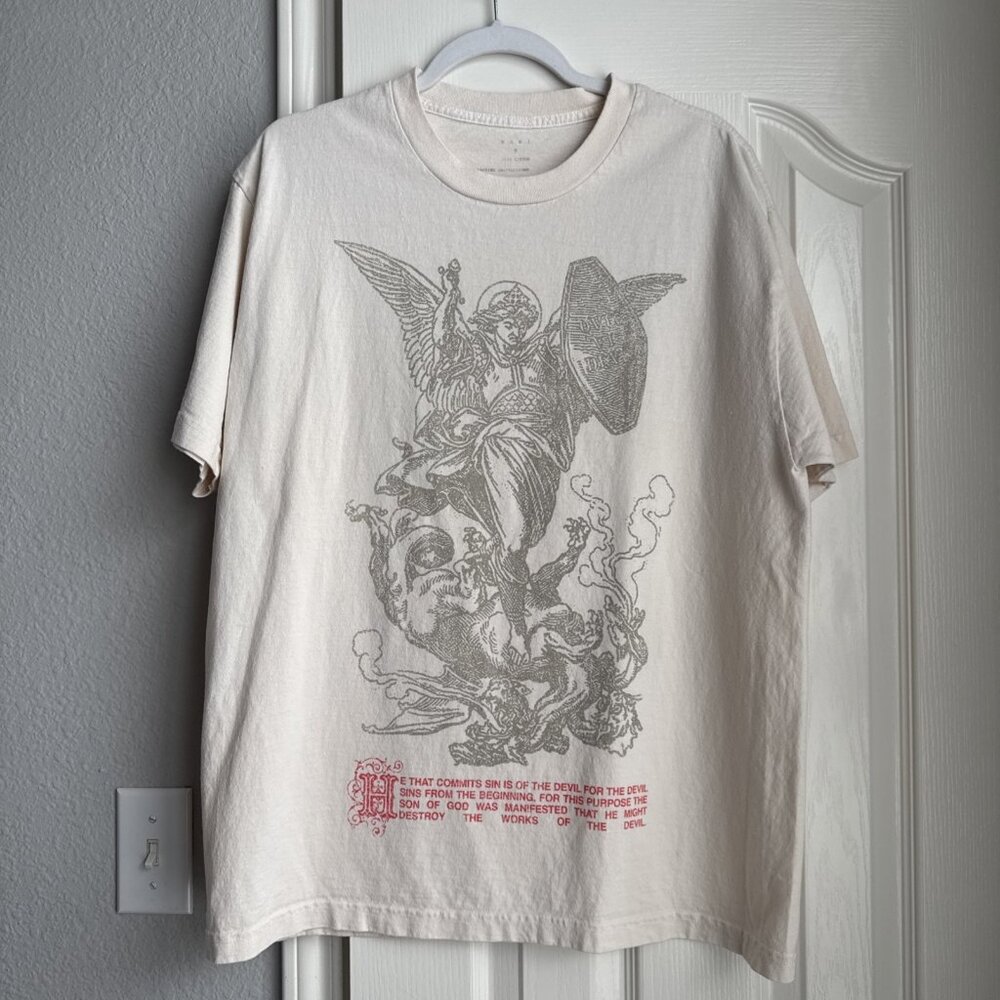 MNML DEFEAT YOUR DEMONS TEE M2023T320OWT OFF WHITE Size Small